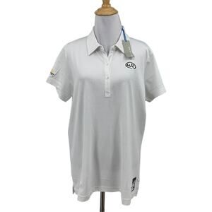 Travis Mathew Polo Shirt Womens XL Extra Large Short Sleeve Wickenburg *LOGO